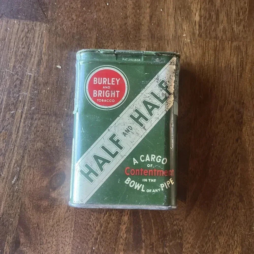 VINTAGE BURLEY & BRIGHT HALF AND HALF A Cargo Of Contentment TOBACCO TIN - Picture 3 of 7